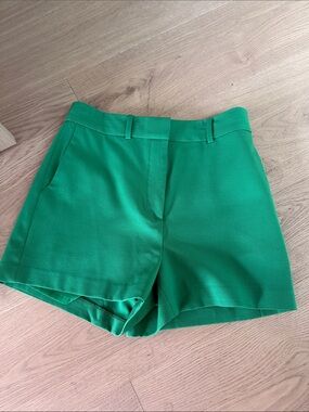 Babaton Emerald Green High-Rise Tailored Bermudas